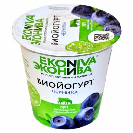 Биойогурт ЭкоНива вязкий черника 2,8% 125гр пэт