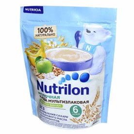 Каша Nutrilon мультизлаковая молочная яблоко-банан с 6мес 200гр д/п