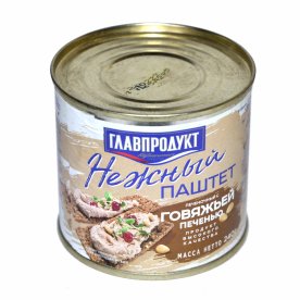 Паштет Главпродукт из говяжей печени 240гр ст/б