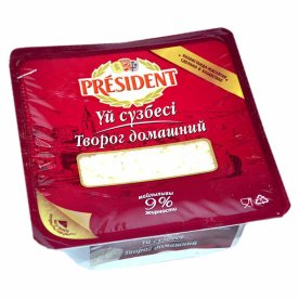 Творог President Домашний рассыпчатый 9% 450гр пэт