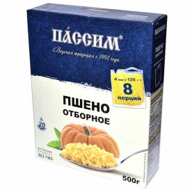 Крупа пшено Пассим отборное 4*125гр к/у