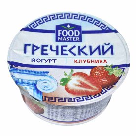 Йогурт FoodMaster Греческий клубника 7,2% 0,130гр пэт