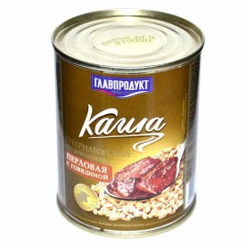 Каша перловая Главпродукт с говядиной 340гр ж/б