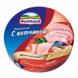 Сыр плавленый Hochland ветчина 140гр к/у