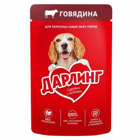 Корм для собак Darling с говядиной 75гр пауч