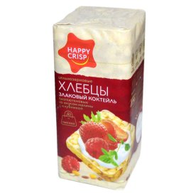 Хлебцы Happy Crisp безглютеновые малина и клубника 60гр м/у