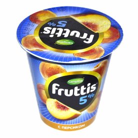 Йогурт Fruttis персик 5% 290гр стакан