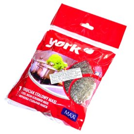 Губка для посуды York Maxi стальная 1шт 0302 к/у