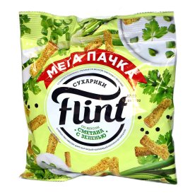 Сухарики Flint пшенично-ржаные вкус сметна и зелень 100гр м/у