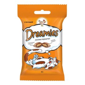 Корм для кошек Dreamies лакомство курица 30гр пауч