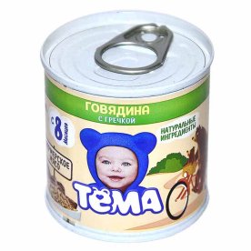 Пюре Тема говядина-гречка с 8мес 90гр ж/б