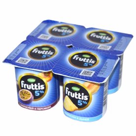 Йогурт Fruttis персик-маракуйя-ананас-дыня 5% 115гр пэт