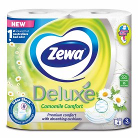 Бумага туалетная Zewa Deluxe Camomile 3сл 4рул м/у