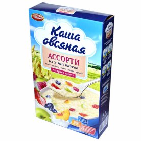 Каша овсяная Увелка ассорти 5 вкусов 5*40гр к/у