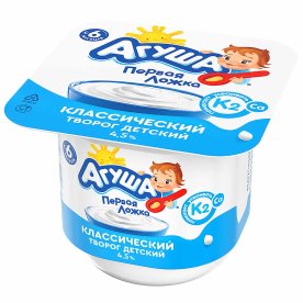 Творог Агуша классический 4,5% с 6мес 100гр пэт