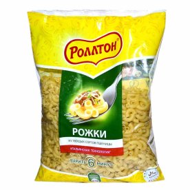 Макароны Роллтон рожки в/с 400гр м/у