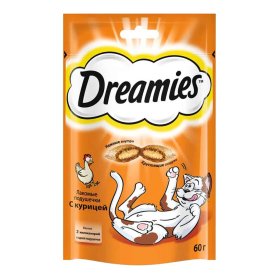 Корм для кошек Dreamies лакомство курица 60гр пауч