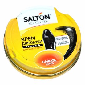 Крем для обуви Salton из гладкой кожи черная 50мл ж/б