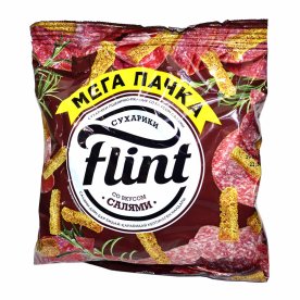 Сухарики Flint пшенично-ржаные вкус салями 100гр м/у