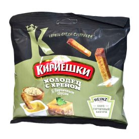 Сухарики Кириешки ржаные вкус холодец с хреном+горчный соус 60гр+25мл м/у