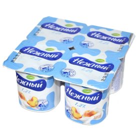 Йогурт Campina Нежный с соком персика 1,2% 100гр пэт