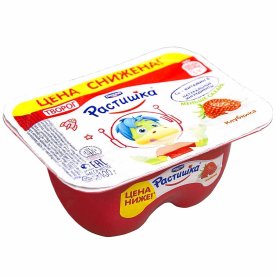 Творожок Растишка Клубника 3,5% 100гр пэт