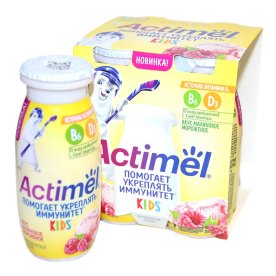 Напиток Actimel Kids малиновое мороженое 95мл пэт