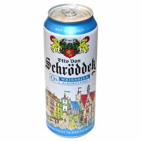 Пиво Otto Von Schrodder Weissbier пшеничное светлое н/ф б/а 0,5л ж/б