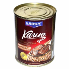 Каша гречневая Главпродукт с говядиной 340гр ж/б