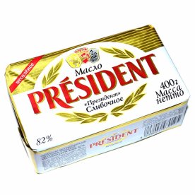 Масло сливочное President 82% 400гр