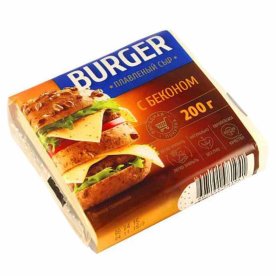 Сыр плавленый Burger с беконом ломтики 200гр м/у