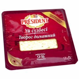 Творог President Домашний рассыпчатый 9% 200гр пэт