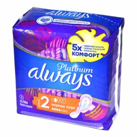 Прокладки Always Ultra Platinum Normal Plus Single 8шт м/у