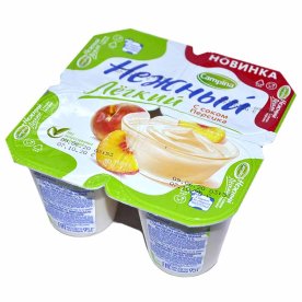 Йогурт Campina Нежный Лайт с соком персика 0,1% 95гр пэт