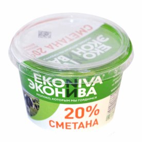 Сметана ЭкоНива 20% 180гр пэт