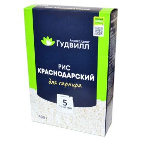 Крупа рис Гудвил краснодарский 400гр к/у