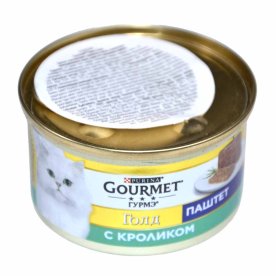 Корм для кошек Gourmet Gold с кроликом 85гр ж/б