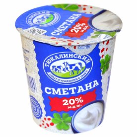 Сметана Тюкалинский 20% 350гр пэт