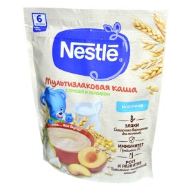 Каша Nestle мультизлаковая молочная груша и персик с 6мес 200гр д/п