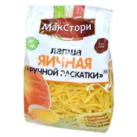 Лапша яичная МакСтори ручной раскатки 250гр м/у