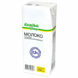 Молоко Каждый день ультрапастеризованное 2,5% 0,2л т/п