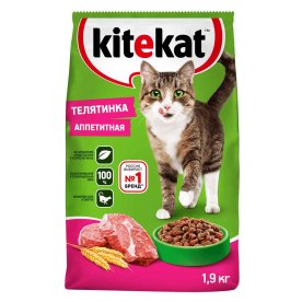 Корм для кошек Kitekat телятинка аппетитная 1,9кг м/у