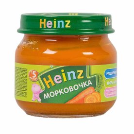 Пюре Heinz морковочка с 4мес 80гр ст/б