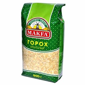 Горох Makfa колотый шлифованный 800гр м/у