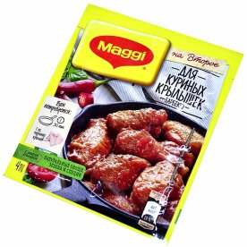 Приправа Maggi на второе для куриных крылышек барбекю 24гр м/у