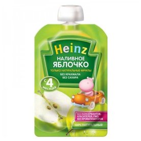 Пюре Heinz наливное яблочко с 4мес 90гр пауч